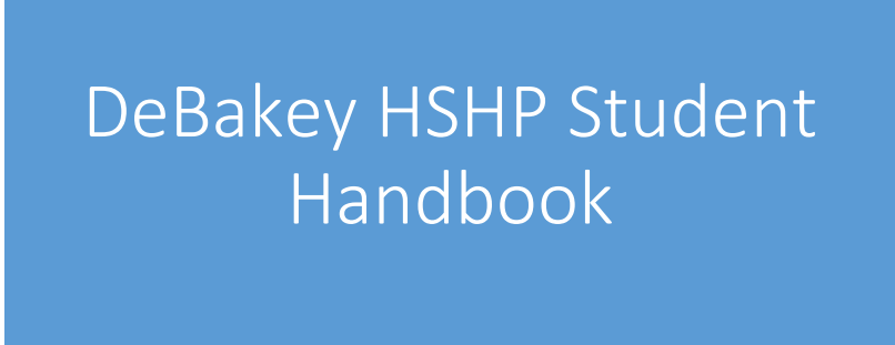 DeBakey Student Handbook